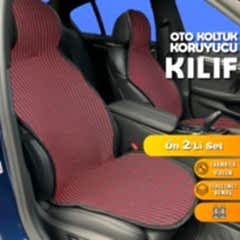 Subaru Forester Uyumlu Koltuk Kılıfı Minder Çizgili Siyah Kırmızı 2+1 Ön Arka Set