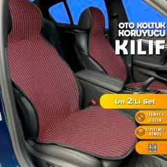 Subaru Impreza Uyumlu Koltuk Kılıfı Minder Çizgili Siyah Kırmızı 2+1 Ön Arka Set