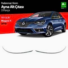 Renault Megane Uyumlu 4 Krom Ayna Alt Çıtası 2 Parça 2016 Üzeri