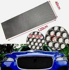 Bal Peteği Dizayn 3D Style ABS Plastik Panjur Teli 120x40 cm Siyah