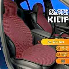 Subaru Outback Uyumlu Koltuk Kılıfı Minder Çizgili Siyah Kırmızı 2+1 Ön Arka Set