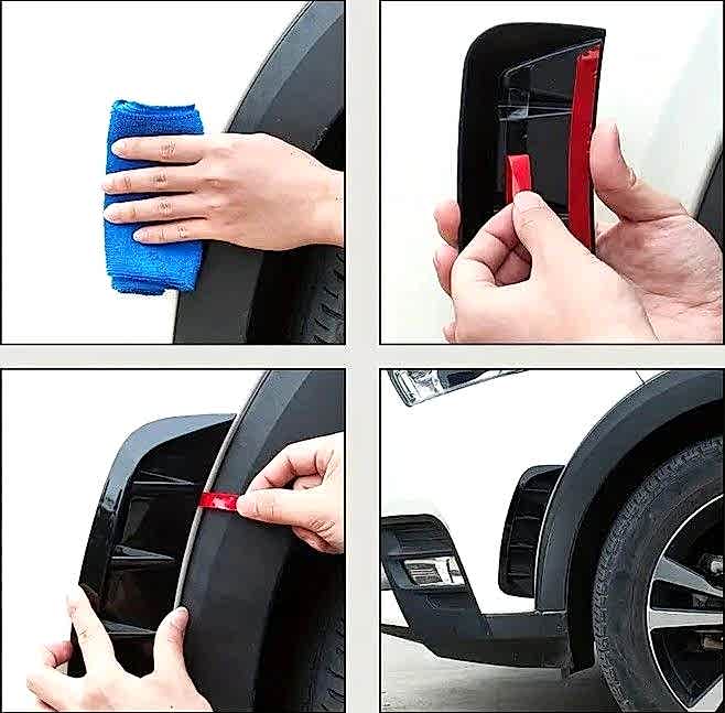 Universal Tampon Havalandırmaları Parlak Siyah 2 Adet