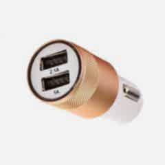 Çakmak Soketi Çift Usb'Li-Altın / Icca84-1