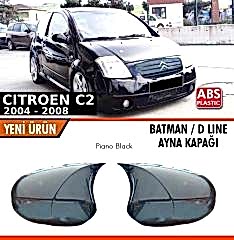 Citroen C2 Batman Ayna Kapağı Piano Black / 2004-2008