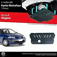S-Dizayn Renault Megane 2 Çelik Karter Muhafaza 2002-2008 A+ Kalite