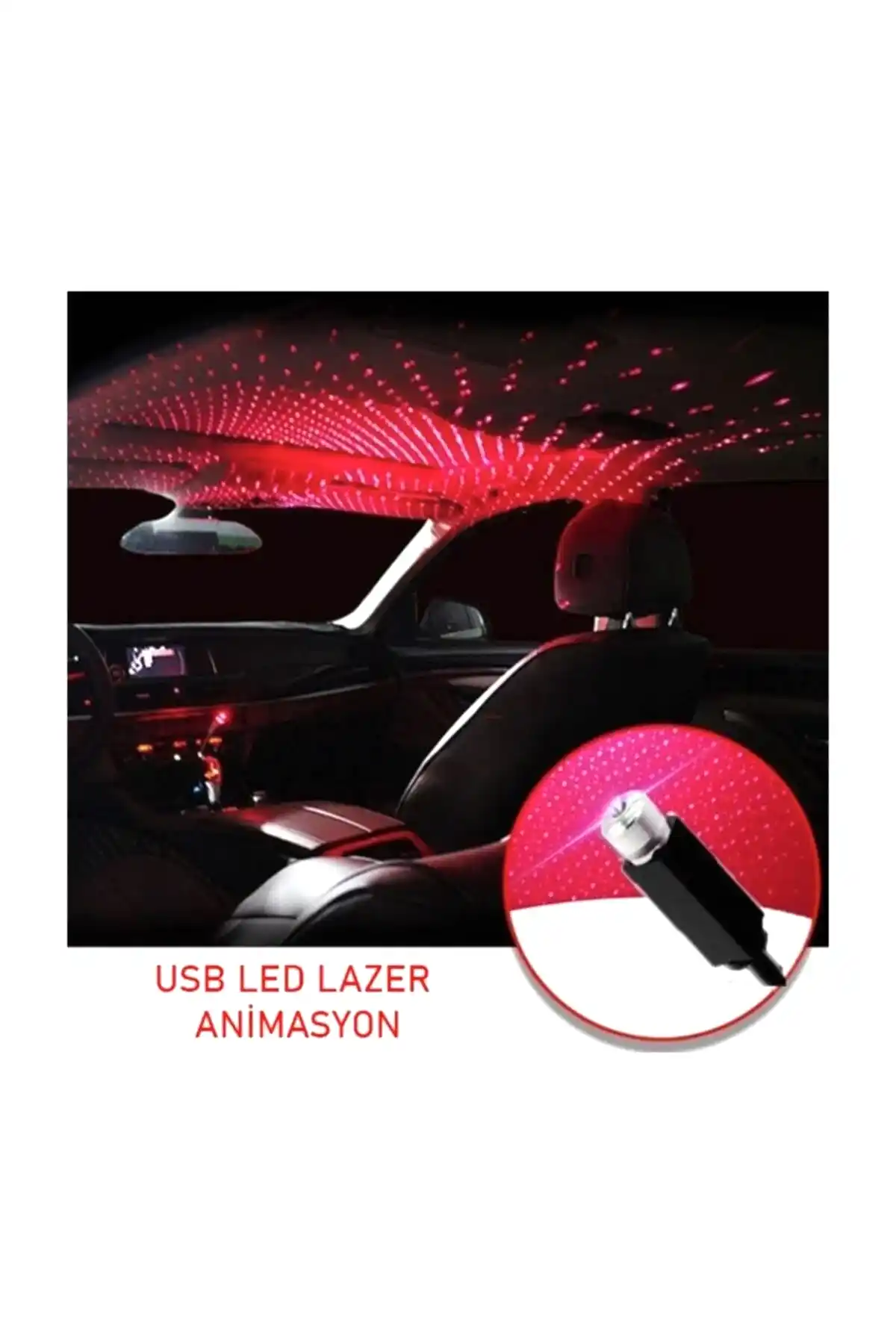Usb Led Lazer Atmosfer Animasyon Işığı Projektörü