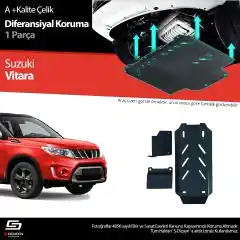 S-Dizayn Suzuki Vitara Difreansiyel Koruma Çelik Karter Muhafaza 2019 Üzeri A+ Kalite