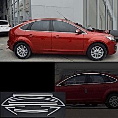 Ford Focus Uyumlu Hatchback 2005 2010 Cam Çıtası Krom Parça