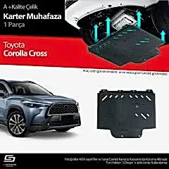 S-Dizayn Toyota Corolla Cross Çelik Karter Muhafaza 2022 Üzeri A+ Kalite