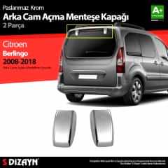 Citroen Berlingo Uyumlu Krom Arka Cam Açma Menteşe Kapağı 2 Parça 2008-2018