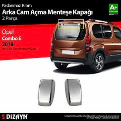 Opel Combo Uyumlu Krom Arka Cam Açma Menteşe Kapağı 2 Parça 2019 Üzeri