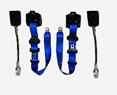 Oto Emniyet Kemeri Mavi 3 Nokta Otomatik Demir Kollu 1 Takım 2 Adet