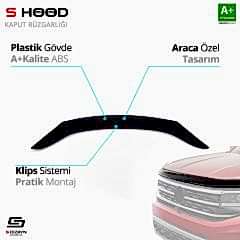 S-Dizayn Opel Uyumlu Vivaro ABS Plastik Kaput Rüzgarlığı 2014-2018 A+Kalite Parça