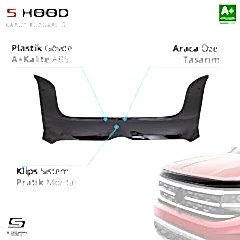 S-Dizayn Opel Uyumlu Combo ABS Plastik Kaput Rüzgarlığı 2011-2017 A+Kalite Parça