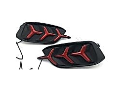 Honda Civic Uyumlu Fc5 2016-2020 Arka Ağaç Dizayn Hareketli Kırmızı Sis Ledi