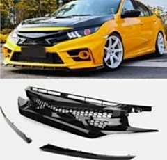 Honda Civic Uyumlu Ön Panjur Seti Fc5/Fk7 (2015-2021)