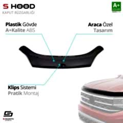 S-Dizayn Peugeot Uyumlu Boxer ABS Plastik Kaput Rüzgarlığı 2014 Üzeri A+Kalite Parça