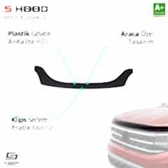 S-Dizayn Renault Uyumlu Clio Symbol ABS Plastik Kaput Rüzgarlığı 2009-2013 A+Kalite Parça