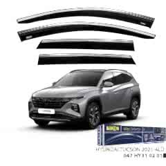 Hyundai Tucson Uyumlu -2021 Kromlu Cam Rüzgarlığı 4'Lü Parça
