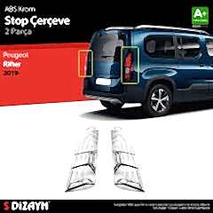 Peugeot Rifter Uyumlu ABS Krom Stop Çerçevesi 2 Parça. 2019 Üzeri Parça