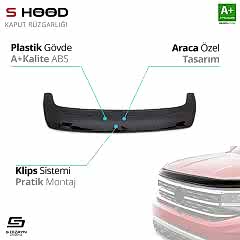 S-Dizayn Renault Uyumlu Master ABS Plastik Kaput Rüzgarlığı 2010-2014 A+Kalite Parça