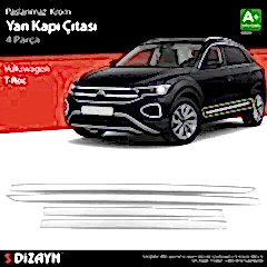 S-Dizayn VW T-Roc Krom Yan Kapı Çıtası 4 Prç. 2017-2021 A+ Kalite