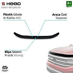 S-Dizayn Toyota Uyumlu Hilux ABS Plastik Kaput Rüzgarlığı 2006-2012 A+Kalite Parça