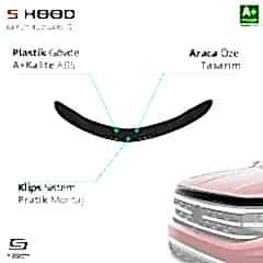 S-Dizayn Toyota Uyumlu Corolla ABS Plastik Kaput Rüzgarlığı 2013-2018 A+Kalite Parça