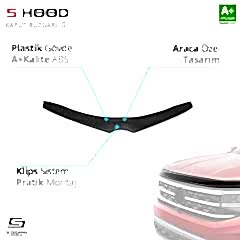 S-Dizayn Toyota Uyumlu Auris ABS Plastik Kaput Rüzgarlığı 2013-2017 A+Kalite Parça