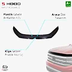 S-Dizayn Volkswagen Uyumlu Caddy ABS Plastik Kaput Rüzgarlığı 2010-2015 A+Kalite Parça