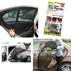 Araba Yan Cam Perdesi Sineklik Araç Oto Güneşlik Örtü Perde (ADET)
