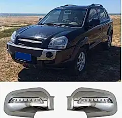 Hyundai Tucson Uyumlu 2004 2014 Ayna Kapağı ABS Krom LED Parça
