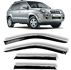Hyundai Tucson Uyumlu 2004 2014 Kromlu Cam Rüzgarlığı Parça