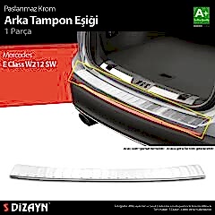 S-Dizayn Mercedes E Class W212 SW Krom Arka Tampon Eşiği 2010-2013 A+ Kalite