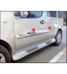 Fiat Doblo Uyumlu Yan Kapı Çıtası 2006-2010 Paslanmaz Çelik Parça